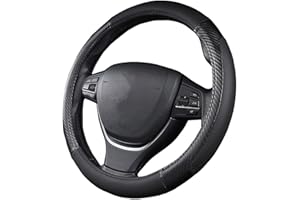 SFONIA Coprivolante per Auto Protezione Custodia Volante Cover in Pelle Artificiale Universale 37-38cm / 15" Antiscivolo Traspirante Durevole (Nero)