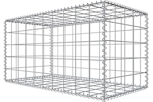 Niederberg Metall Gavión 100x50x50cm Gaviones metálico para Piedras M10x10 Jaula Cesta de Alambre