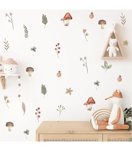 Wandaufkleber Waldtiere Für Kinderzimmer – 30x60 Cm Abnehmbare Deko Mit Bäumen & Tieren