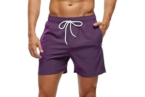 Arcweg Męskie kąpielówki męskie szorty na deskę z kieszeniami na zamek błyskawiczny surfingowe rozciągliwe szorty plażowe oddychająca podszewka z siatki szybkoschnące