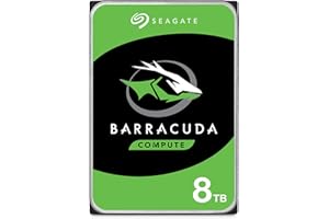 Seagate BarraCuda 8TB, Internal Hard Drive, 3.5 Inch, SATA, 6GB/s,, 5.400 RPM, 256MB Cache, for Computer Desktop PC, FFP (ST8000DMZ04)