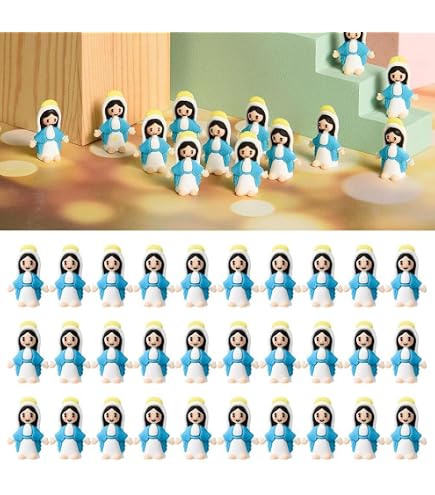 6 Mini Figurines Jésus En PVC - 3 X 1,5 X 3,5 Cm, Couleurs Vives, Pour Décoration, Bricolage, Cadeau Religieux - 5