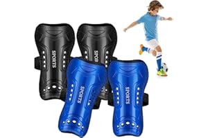 BUKYCAT 2 Pares de espinilleras de fútbol para niño, Equipo de fútbol, Parastinchi da Calcio Bambino Giovani, per Ragazzo, Ragazza