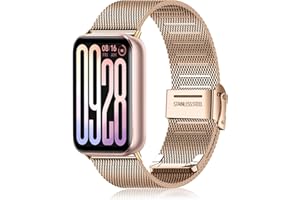 KoGiio Bransoletka kompatybilna z Xiaomi Smart Band 8 Pro / Xiaomi Mi Band 8 Pro, dla mężczyzn i kobiet, oddychająca, tkana metalowa bransoletka do zegarka, kompatybilna z Xiaomi Smart Band 8 Pro,