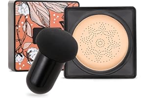 Boobeen - Cojín de aire de cabeza de hongo de base - Base de maquillaje CC Cream Corrector natural Maquillaje desnudo duradero - Pigmento iluminador BB Cream Foundation Uniforme de tono de piel