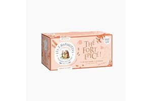 Les 2 Marmottes Thé Fort épicé - Thé Chai noir BIO, cannelle et cardamome - Energisant et gourmand - Pour le matin - 30 Sachets par boite - Made in France - 48g