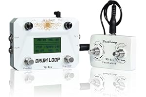Vivlex LBL-1 Drum Loop - Looper con 40 tipi di percussioni, 150 minuti di capacità, registrazione ritmica, pedale esterno, per drum-machine, chitarra elettrica, basso