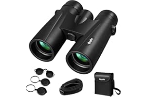 QUPITE Binoculars12x50 High Power Binoculars for Adults,Compact for Bird Watching with Clear Vision,BAK4, FMC, Waterproof Small Binoculars for Travel Stargazing Hunting Concerts with Carrying Case and Strap