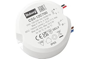 EAGLERISE LED Driver 700mA 12W Constant Current IP65 Waterproof LED Transformer Power Supply