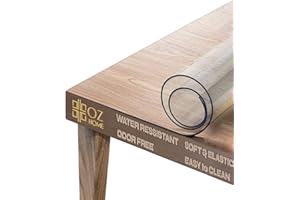 OZ HOME Mantel Protector Transparente de PVC - 80x190 CM - Grosor de 1,7 mm - Antideslizante y Resistente a Arañazos - Protege contra Manchas y Líquidos - Fácil de Limpiar y Seguro para Alimentos