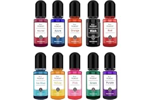 MXYZQDE 10Stück Farbe Für Gießpulver, Farbpigmente für Gießpulver Resin Farbe Betonpigment Für Gipsbeschichtung DIY Farbige Pigmente 10 Ml