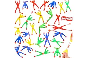 XERTEAM 30 pezzi adesivi da uomo crawler per finestre, multicolore adesivi da parete, da uomo, elastico, per feste, giocattoli appiccicosi per bambini, unisex, giocattoli, regalo per ragazzi e ragazze