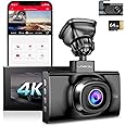 LINGDU Dash Cam Front and Rear 4K+1080P with Voice Control, 5G WiFi, GPS, Parking Monitor, 170 Wide Angle, Night Vision, Bump Detection, Loop Recording, G-sensor, 64G Card Dual Dash Camera(LD02 Lite)