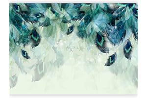 murando - Carta da parati Piuma 450x315 cm Fotomurali in TNT Murale alla moda Decorazione da Muro XXL Poster Gigante Design Carta per Pareti Boho Astratto Ornamento f-C-0490-a-a