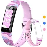 HOFIT Armbanduhr Fitness Tracker Kinder, Uhr Kinder mit Schrittzählern, Herzfrequenz- und Schlafmonitor, IP68 Wasserdicht, Ak