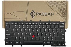 PAEBAI+ Replacement Laptop Keyboard Compatible with Lenovo ThinkPad X240 X230S X250 X260 X270 No Backlight US Layout Black