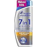 Head & Shoulders Shampoo Antiforfora Anticaduta Potenziato, 7 Benefici in 1 per Cute e Capelli, 750ml, con Caffeina, Fino a 7