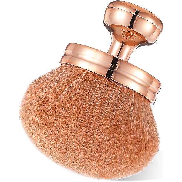 Ｚｉａｌｏｆｉ Körperpinsel Groß – Für Selbstbräunung, Rouge & Highlighter, Roségold – Weich & Vielseitig