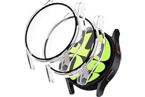 Seltureone 2 sztuki etui do Samsung Galaxy Watch 6 44 mm, etui ochronne z ochroną wyświetlacza, twardy PC 360°, odporne na zarysowania, kurz, ultracienkie etui ochronne do Samsung Galaxy Watch 6 44 mm