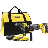 Stanley - FatMax SFMCK216MDS-QW Set Softbag, SFMCD715 K&ouml;m&uuml;rs&uuml;z Darbeli Matkap, SFMCH900 SDS+ Kırıcı, 1x 4Ah, 1x 2Ah Batarya, 