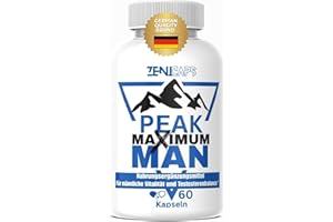 ZENICAPS PEAK MAXIMUM MAN Original | Für aktive Männer – mit Zink für den Testosteronspiegel* | Einfache Anwendung | mit L-Arginin, Tribulus Terrestris, Maca, Ashwaganda