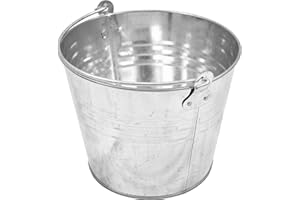 ABD Cubo de Metal galvanizado con asa para trasporte de Materiales o líquidos (6 litros)