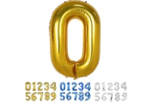 YOYOIN Gold Luftballon Zahlen 0 Folienballon Gold in 40" - 100cm Geburtstag Zahlen Luftballon 0 Jahre XXL Helium Ballons für Kinder Junge Männer 0. Geburtstagsparty Deko (Nummer 0)