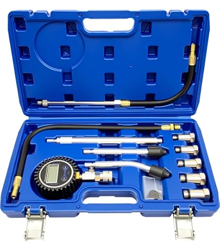 Kit Tester Compressione 46 Pezzi - Per Motori Benzina E Diesel, Professionale
