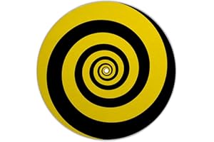 Next Ferry - Slipmat - Spiral Yellow - Felt Turntable Mat - Slipmats for DJs - Turntable Pad for All Turntables - Printed in Germany
