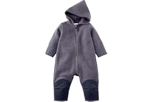 hessnatur Walkoverall Mädchen und Jungen Unisex Regular aus Reiner Bio-Merinowolle | nachhaltig und fair hergestellt (Fair Wear Foundation)