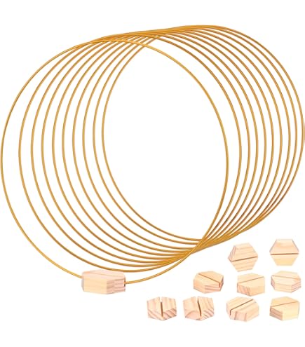 Anelli Metallici Bianchi Per Acchiappasogni - Diametro 30cm, Spessore 3mm - Confezione Da 10 Pezzi