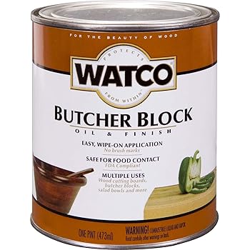 Rust-Oleum 241758 Watco Butcher Block Oil - Food Grade Wood Finish