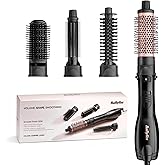 BaByliss Smooth Finish 1200 4-in-1 Hot Air Brush for Drying, Smoothing, Volumizing and Shaping, Ionic &amp; Ceramic Technology, 4
