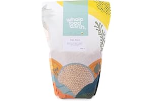Wholefood Earth Frijoles de soja 2 kg | Sin OGM | Natural | Alto contenido de fibra | Alto en proteínas