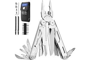 ROCKTOL Multitool, 29-in-1-Multitool-Zange mit austauschbaren Drahtschneidern und Säge, robustes Multitool-Set aus Edelstahl und Nylonscheide für Camping-Überlebensgeschenke für Männer