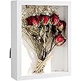 3D Picture Frame, 15 x 20 cm, Picture Frame, Deep Box with for Wall Hanging or Desktop,Display Case with Mat for Wall-Hanging Picture Showcase, Family Memory Gifts (White 1pcs)