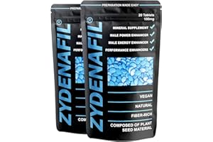 Zydenafil™ Blue Pill | 40 Tablets | Fast Effect Male Performance Enhancing 100% Herbal Food Supplement | Fast Acting | Ginseng Maca | Energy and Stamina Support | Made in UK