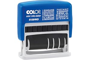 ‎COLOP Colop S120/WD MiniInfoDater Schrifthöhe 4 mm Kissen blau/rot 12 Texte