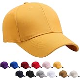 YOUYIKE Unisex Adjustable Baseball Cap, 100% Cotton, Men's Baseball Caps for Lockup Adj Cap with Visor and Adjustable Closure