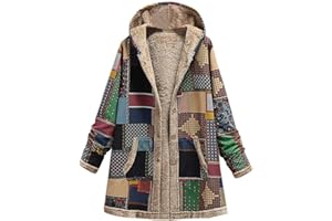 RIOU MUJER Abrigo De Invierno Mujer Libre Abrigos para Mujer Rebajas Talla Grande Abrigo con Capucha De Manga Larga Vintage Cremallera Señoras Abrigos con Bolsillos Gruesos De Lana riou