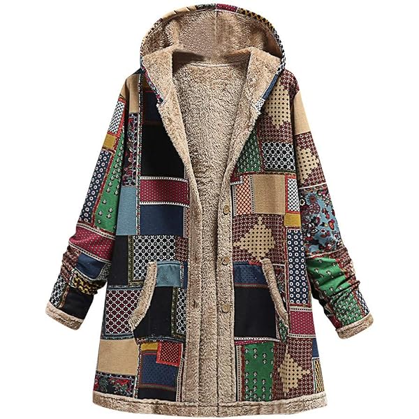Manteau à Capuche Femme Style Steampunk Gothique - Veste Longue Chaud Hiver - Imprimé Vintage - Cardigan Blouson Mode
