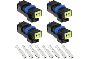 Be In Your Mind 4X Conector de Sensor de Faros Delanteros de 2 Pines Enchufe de Sensor de Temperatura Compatible con Peugeot Compatible con Citroën