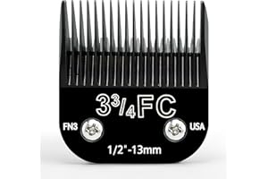 OWNLIFEYF Detachable Steel Pet Dog Clipper Blades,Size-3 3/4FC,Compatible with Andis Cut Length 1/2"(13mm),Compatible with Oster A5, Wahl KM Series Clippers, Made of Steel Blade and Stainless Steel Blade