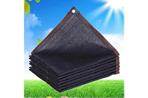 YSPP Garden Sun Shade Sail 4m X 3m 4m X 4m Shade Net Mesh Tarpaulin, Reinforced Shade Netting Mesh Sunscreen Outdoor Shade/Plant/Flower/Patio Protection,black-3x4m
