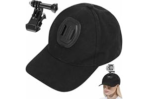 TECHZOCO Gorra con Soporte Cámara Deportiva, Gorra para cámara, Compatible con GoPro Hero Hero12 MAX, dji OSMO Action 3, Insta360 One, Akaso Apexcam Gookam Crosstour Apeman Victure CAM, Apto POV/VLOG