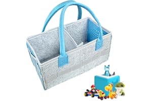 NECXON Mallette de Transport Boîte de Transport Boîte de Rangement avec poignée et Poche Filet latérale Sac de Transport pour kit de démarrage Accessoires Figurines (Bleu)