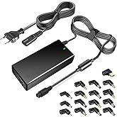 Universal Laptop Power Supply 90W Charger AC Adapter, 15V 18.5V 19V 19.5V 20V, Compatible with HP Acer Asus Lenovo Toshiba De