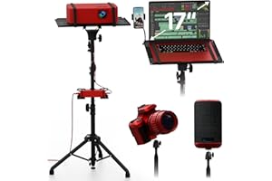 PropVue Projector Tripod Stand, Height Adjustable 27" to 62" & Floor Projector Stand, Portable Laptop Stand, Camera & Light & Ball-Joint – Well-Made, Easy-to-Adjust, DJ Rack & Music or Movie stand