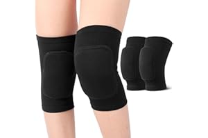 Halinuia Genouillère Sport Genouillère Danse Protège Genoux Sport Antidérapant Genouillère Stretch Respirantes Éponge Genouillère pour Enfant Adult, Tennis Ballet Yoga Course a Pied Knee Support