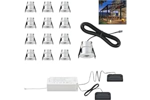 ‎BOYIR Mini LED Spot Einbaustrahler 12V 3W Terrassenbeleuchtung Außen IP65 Einbaustrahler Aussen 2700K/4000K/5000K, Deckenspots Mit Trafo, Einbauleuchte Einbauspot Aluminium für Bad,Terrassendach, 12er Set